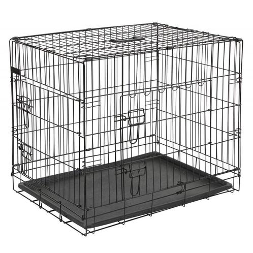 Transportb. m tralies inklapb. zwart, 76x54x64cm, 2 deuren -, Dieren en Toebehoren, Honden-accessoires, Nieuw