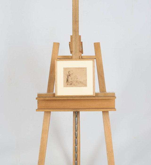 Willem Hendrik van der Nat (1864–1929) - Vrouw en hondje, Antiquités & Art, Art | Peinture | Classique