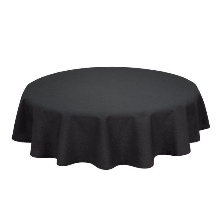 Tafelkleed Rond Black Zwart 300cmØ - Treb SP, Huis en Inrichting, Keuken | Textiel, Tafelkleed of Tafelzeil, Overige kleuren, Nieuw