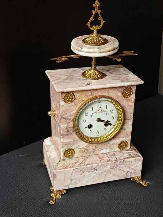 Horloge de table - Japy Freres - Art déco - Marbre Calacatta, Antiek en Kunst, Antiek | Klokken