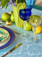 Hemelblauw adamascado tafelkleed voor grote tafels,