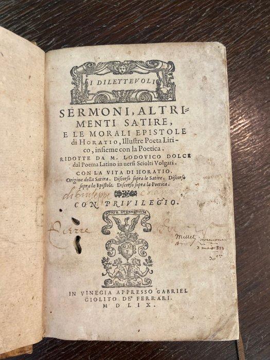 HORATIUS FLACCUS, Quintus / DOLCE, Lodovico - I dilettevoli, Antiek en Kunst, Antiek | Boeken en Manuscripten