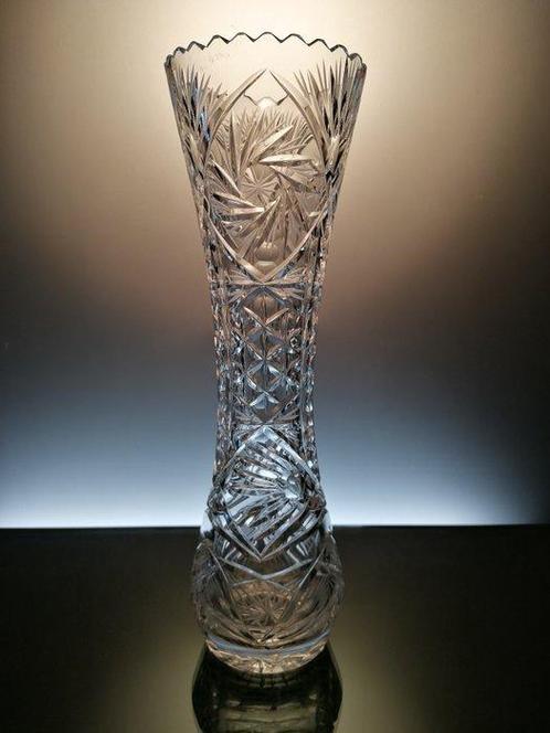 Vase (1) -  Crystal flower vase  - Cristal, Antiquités & Art, Antiquités | Verre & Cristal