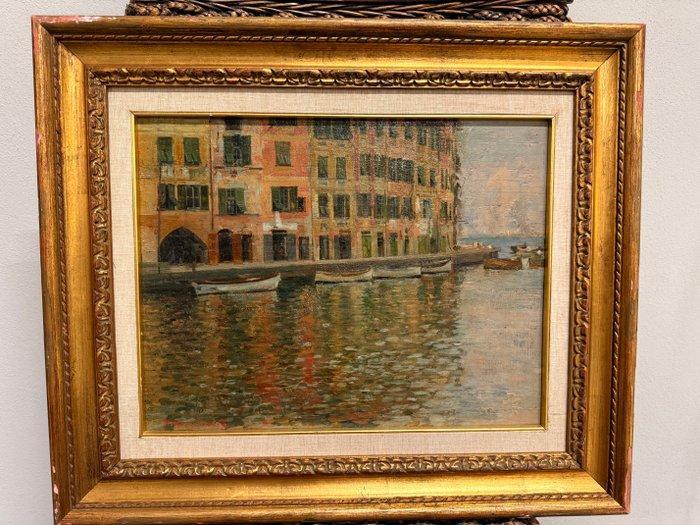 Nicola Arduino (1887-1974) - Portofino, La Calata 1921, Antiek en Kunst, Kunst | Schilderijen | Klassiek