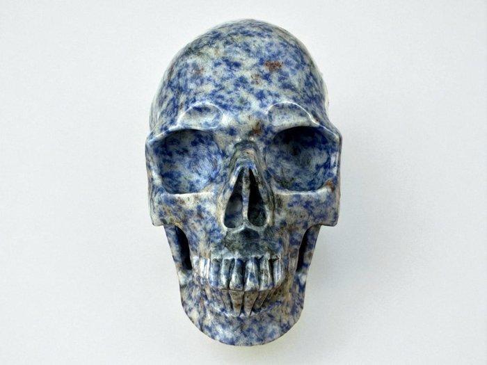 Blue speckled sodalite van hoge kwaliteit Gesneden schedel -, Antiek en Kunst, Curiosa en Brocante