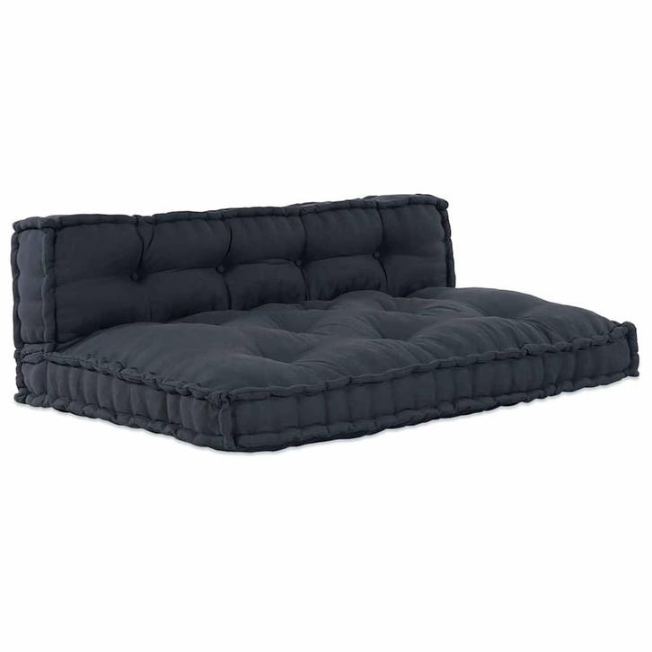 vidaXL Pallet Sofa Kussen Antraciet Stof, Huis en Inrichting, Woonaccessoires | Kussens, Nieuw, Verzenden