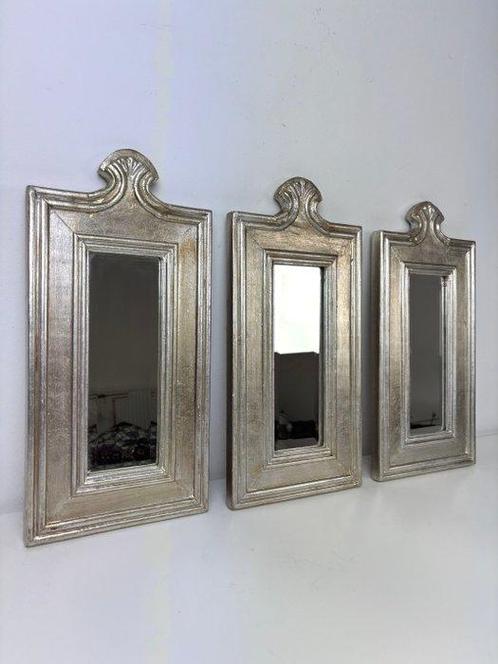 Wandspiegel (3)- Facet geslepen houten spiegels - Hout, Antiek en Kunst, Curiosa en Brocante