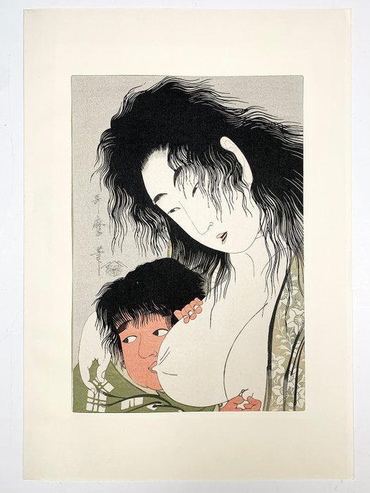 Yamauba and KintarUkiyo-e - Kitagawa Utamaro, Antiek en Kunst, Antiek | Overige Antiek