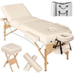 3-zones massagetafel-set met 10cm matras, rolkussens en hout, Sports & Fitness, Produits de massage, Verzenden