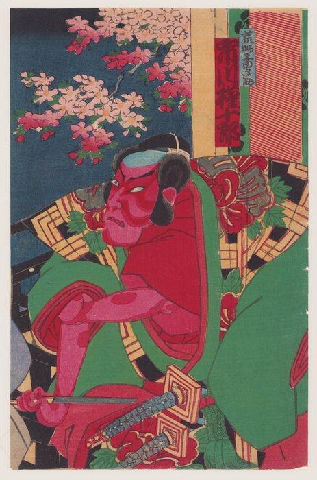 one of triptych, from the series, Kabuki Scene from Mukashi, Antiek en Kunst, Antiek | Overige Antiek