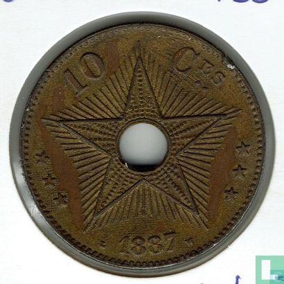 Kongo-Vrijstaat 10 centimes 1887, Postzegels en Munten, Munten | Afrika, Losse munt, Overige landen, Verzenden