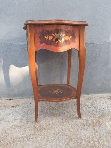Table - Bois - Table de chevet marqueterie