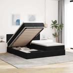 vidaXL Ottoman bed met matrassen en LEDs 200x200cm fluweel, Huis en Inrichting, Verzenden, Nieuw