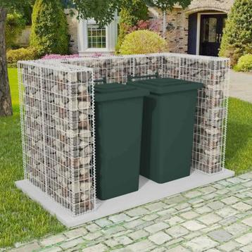 vidaXL Schanskorf dubbele vuilnisbak ombouw 180x100x120 cm, Verzenden