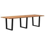 vidaXL Eettafel met natuurlijke rand 280x100x74 cm massief, Huis en Inrichting, Verzenden, Nieuw