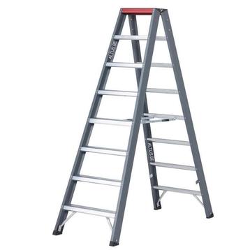 Altrex dubbele trapladder Falco 2×8 treden, Doe-het-zelf en Bouw, Ladders en Trappen, Ophalen of Verzenden, Nieuw, Trap, Minder dan 2 meter