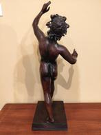 Beeld, Dancing Faun of Pompei - 80 cm - Gepatineerd brons