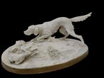 Bassano G.B. - sculptuur, Hunting Scene - 9 cm - Biscuit, Antiek en Kunst
