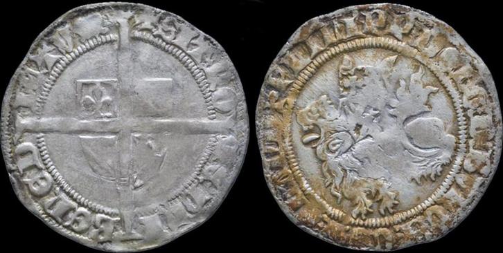 1384-1404ad Southern Netherlands Filips de Stoute groot b..., Postzegels en Munten, Munten | Europa | Niet-Euromunten, België