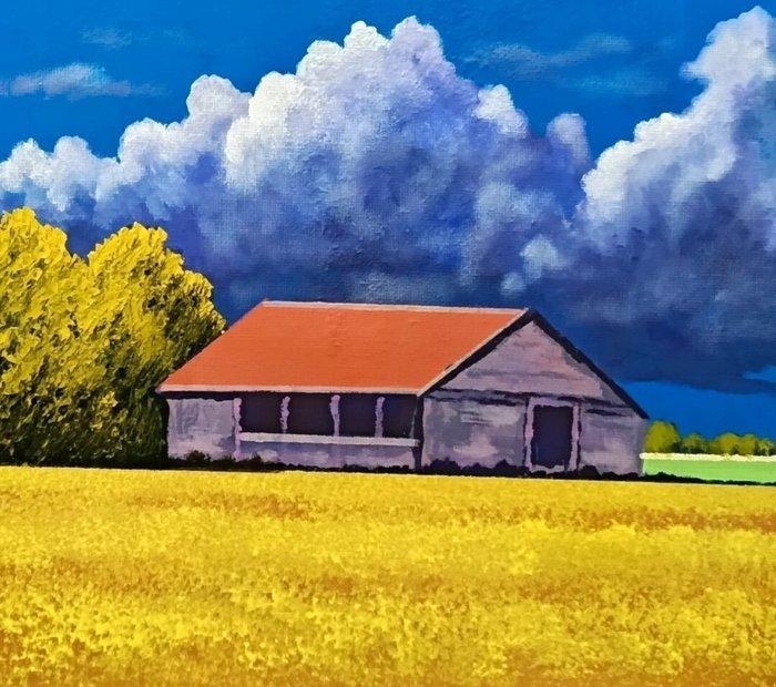 Toni Cimino (1962) - Il cascinale, Antiek en Kunst, Kunst | Schilderijen | Modern