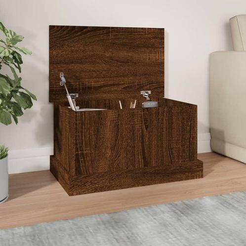 vidaXL Opbergbox 50x30x28 cm bewerkt hout bruin eikenkleur, Maison & Meubles, Armoires | Autre, Envoi