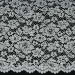 10 meter kant stof - Grijs - 100% polyester, Hobby en Vrije tijd, Stoffen en Lappen, Verzenden, 120 cm of meer, Kant, Grijs