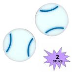 Fako Bijoux® - Tennisdemper - Tennisbal - Wit - 2 Stuks, Nieuw, Verzenden