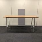 Sta-tafel, werktafel (bxd) 241x87 cm, havanna blad - grijze, Gebruikt