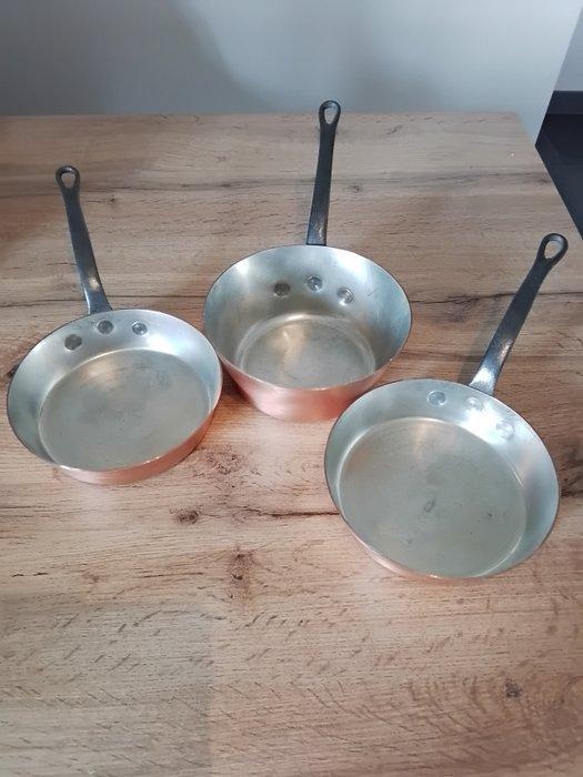 Pan (3) - Smeedijzer, Antiek en Kunst, Antiek | Keukengerei