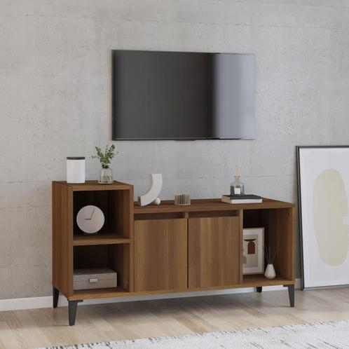 vidaXL Meuble TV ChÃªne marron 100x35x55 cm Bois, Huis en Inrichting, Kasten |Televisiemeubels, Verzenden