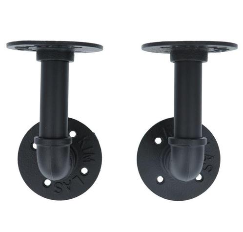 Set plankdragers ijzer zwart 150x85 mm, Huis en Inrichting, Kasten | Wandmeubels, Nieuw, Overige materialen
