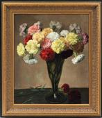 Daniël Been (1885 -1967) - Stilleven met Anjers in een sier, Antiek en Kunst, Kunst | Schilderijen | Klassiek