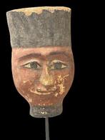 Oud-Egyptisch Hout bebaarde mummiemasker. Spaanse