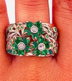 Zonder Minimumprijs - Ring - 9 kt. Roségoud, Zilver Diamant, Handtassen en Accessoires, Ringen, Nieuw