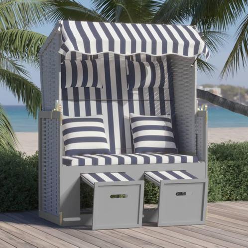 vidaXL Strandkorb avec coussins Résine tressée bois, Jardin & Terrasse, Chaises longues, Neuf, Envoi