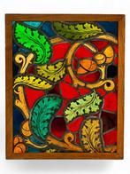 Art Deco Glas-in-loodraam - 1920-1930 - 60x50cm/4,1kg, Antiek en Kunst