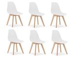 Eetkamerstoelen KITO - set van 6 eettafel stoelen - wit, Huis en Inrichting, Stoelen, Ophalen of Verzenden, Nieuw