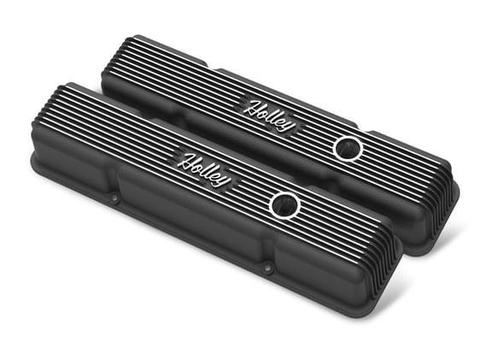 HOLLEY VALVE COVERS - VINTAGE SERIES - FINNED - SBC - SATIN, Auto-onderdelen, Motor en Toebehoren, Nieuw, Ophalen of Verzenden