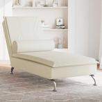 vidaXL Massage chaise longue met bolster fluweel roze, Verzenden, Nieuw