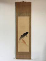 Carp / Japanese Vintage Hanging Scroll KAKEJIKU / Silk /