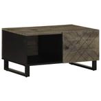 vidaXL Salontafel 80x50x40 cm massief mangohout zwart, Huis en Inrichting, Tafels | Salontafels, Verzenden, Nieuw