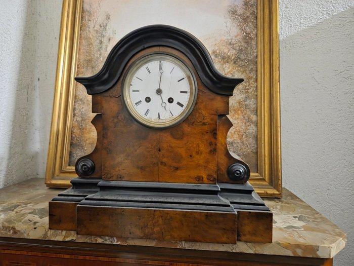 Klok - Hout, Messing - 1850-1900, Antiquités & Art, Antiquités | Horloges