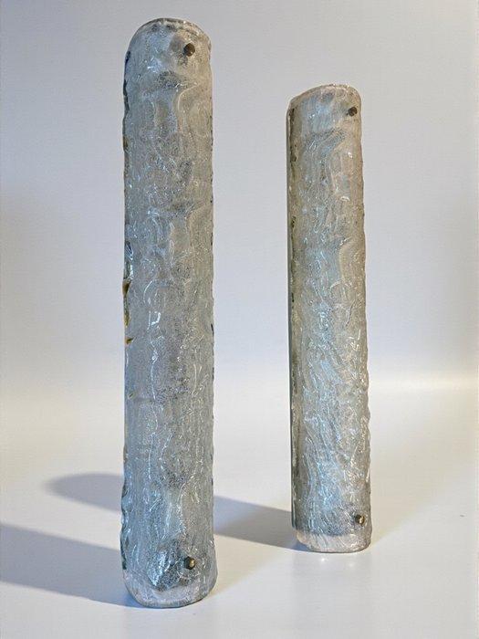 Wandlamp (2) - Brutalistische jaren zeventig - Glas -, Antiek en Kunst, Antiek | Verlichting