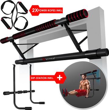 KESSER® Pull up bar - Optrekstang - Zonder schroeven - Rood, Verzenden