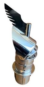 Gek Ø150mm (insteek) tbv enkelwandig RVS rookkanaal /, Verzenden, Nieuw