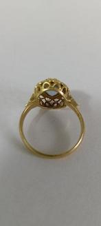 Ring - 18 karaat Geel goud Aquamarijn - Oro 750, Handtassen en Accessoires, Ringen, Nieuw