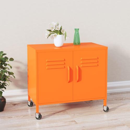 vidaXL Opbergkast 60x35x56 cm staal oranje, Huis en Inrichting, Kasten | Overige, Nieuw, Verzenden