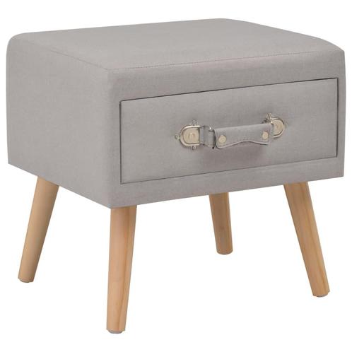 vidaXL Nachtkastje 40x35x40 cm stof grijs, Huis en Inrichting, Slaapkamer | Nachtkastjes, Nieuw, Verzenden