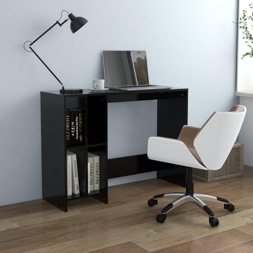vidaXL Bureau 102,5x35x75 cm bewerkt hout zwart, Huis en Inrichting, Bureaus, Nieuw, Verzenden