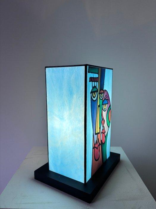 Tafellamp - Glas-in-lood - Picasso, Antiek en Kunst, Curiosa en Brocante